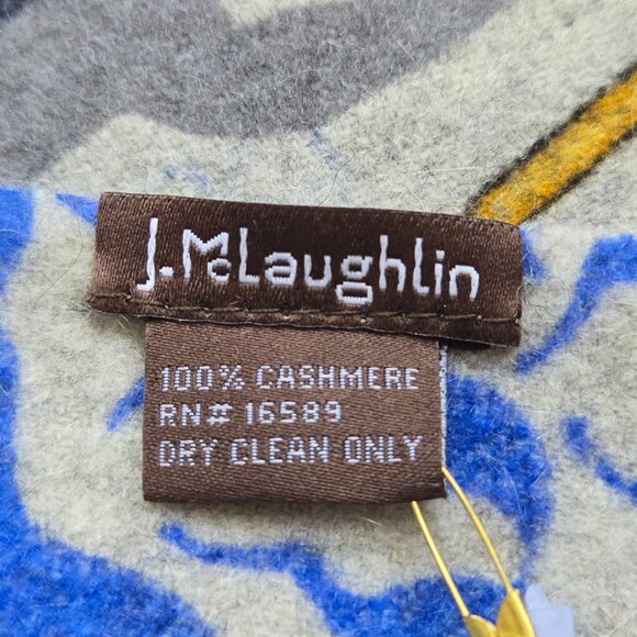 J. McLaughlin Silk Scarf Equestrian Design Hand Rolled and Hand Stitched - Picture 10 of 10